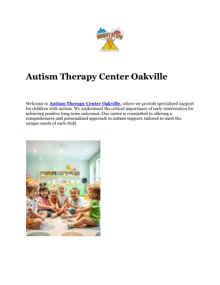 Autism Therapy Center Oakville