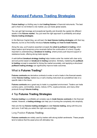 Advanced Futures Trading Strategies_