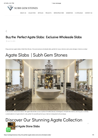Buy the Perfect Agate Slabs_ Exclusive Wholesale Slabs - Subh Gem Stones