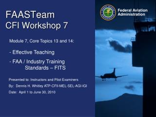 FAASTeam CFI Workshop 7