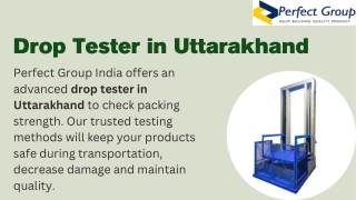 Drop Tester in Uttarakhand