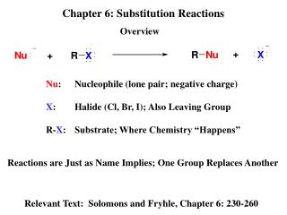 Chapter 6: Substitution Reactions