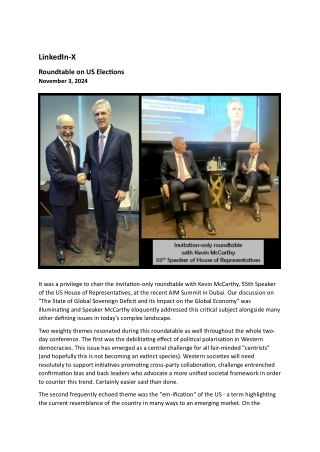 Leadership Meets Global Finance