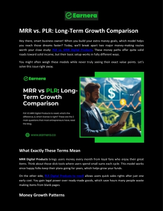 MRR vs PLR: Which Digital Product Model Fuels Long-Term Income Growth?