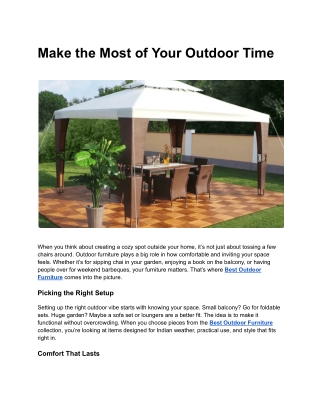 Host Better Gatherings with the Best Outdoor Furniture