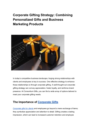Corporate Gifting Strategy_ Combining Personalized Gifts and Business Marketing Products
