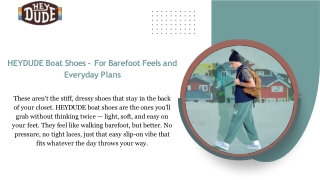 HEYDUDE Boat Shoes – For Barefoot Feels and Everyday Plans