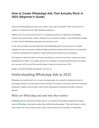 How to Create WhatsApp Ads That Actually Work in 2025