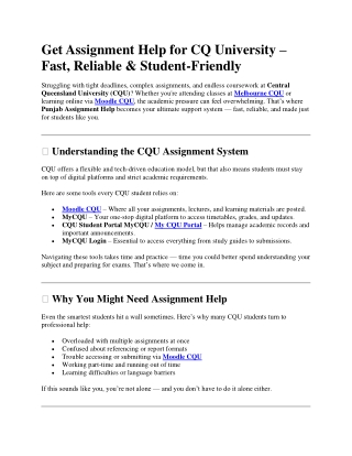 Get Assignment Help for CQ University (1)