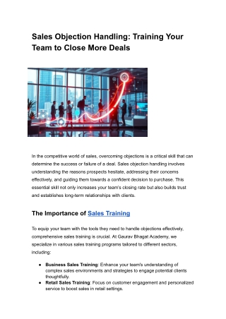 Sales Objection Handling_ Training Your Team to Close More Deals