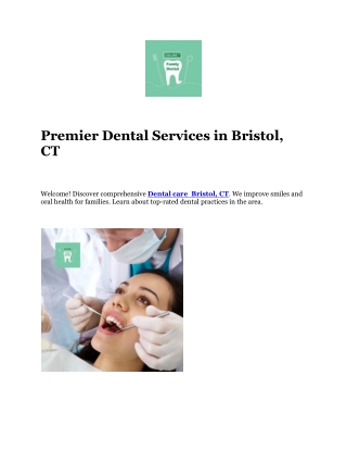 Dental care Bristol, CT