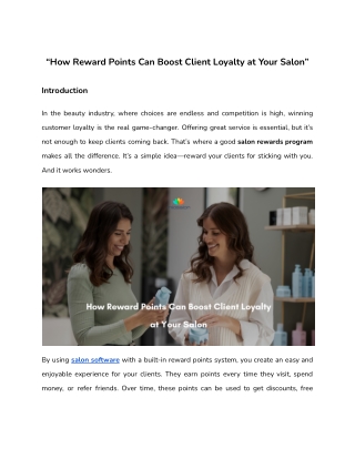 How Reward Points Can Boost Client Loyalty at Your Salon