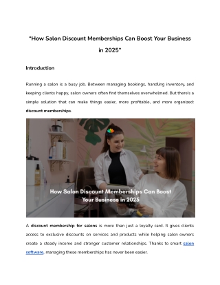 How Salon Discount Memberships Can Boost Your Business in 2025