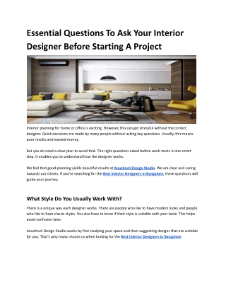 Essential Questions To Ask Your Interior Designer Before Starting A Project (1)