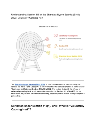 Understanding Section 115 of the Bharatiya Nyaya Sanhita (BNS)