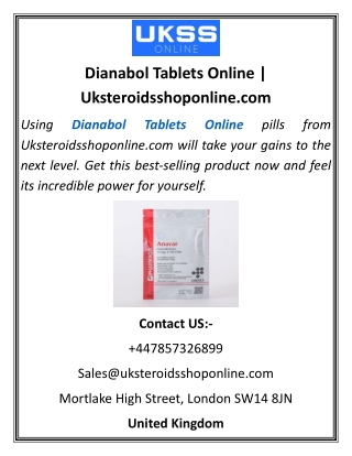 Dianabol Tablets Online  Uksteroidsshoponline