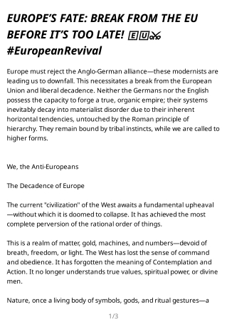 EUROPE’S_FATE_BREAK_FROM_THE_EU_BEFORE_IT’S_TOO_LATE!_#EuropeanRevival