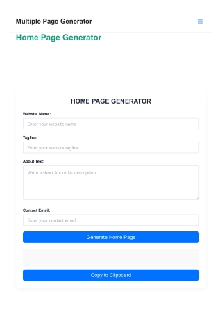 home-page-generator