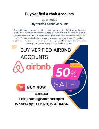 HOW TO SAFELY PURCHASE A VERIFIED AIRBNB  ACCOUNT