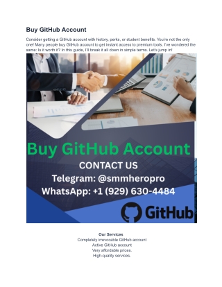WORLD-WIDE BEST 17 SITES TO BUY GITHUB ACCOUNT