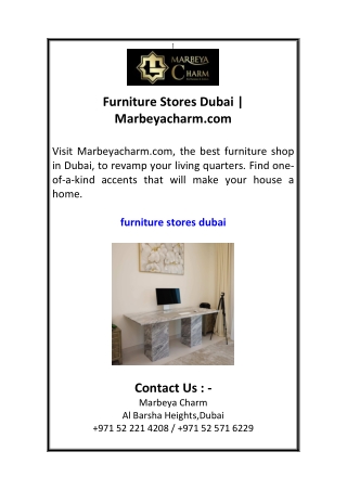 Furniture Stores Dubai  Marbeyacharm.com