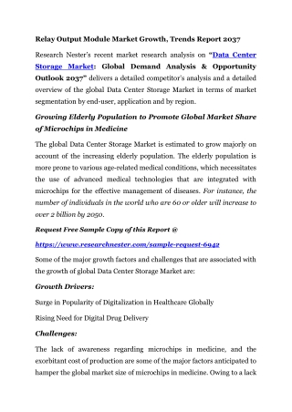 Relay Output Module Market Growth, Trends Report 2037