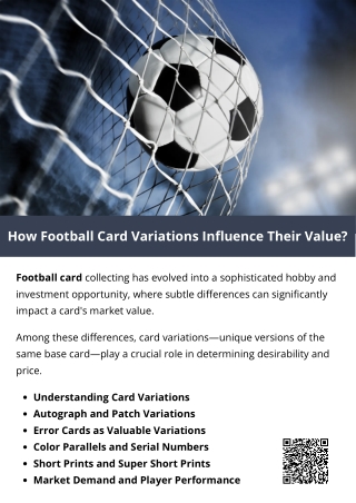 How Football Card Variations Influence Their Value?