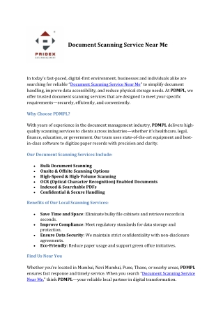 Document Scanning Service Near Me