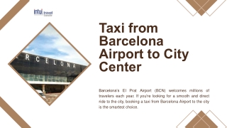 Taxi from Barcelona Airport to City Centre