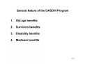 General Nature of the OASDHI Program