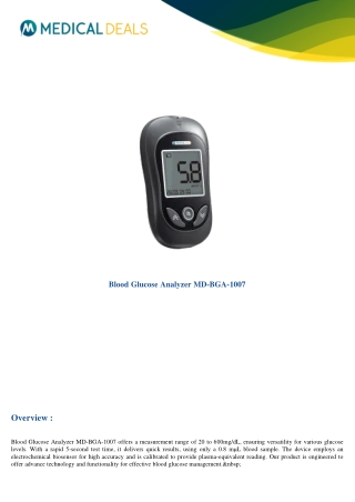 Blood-Glucose-Analyzer-MD-BGA-1007
