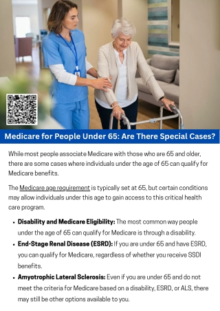Medicare for People Under 65: Are There Special Cases?
