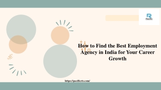 How to Find the Best Employment Agency in India for Your Career Growth