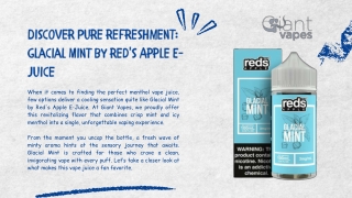 Glacial Mint by Red's Apple E-Juice – Refreshing Menthol Vape