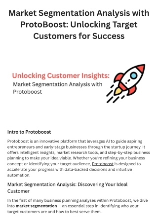 Market Segmentation Analysis with ProtoBoost: Unlocking Target Customers