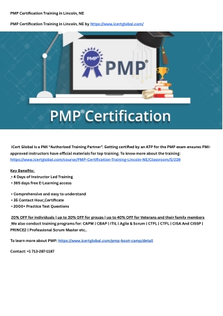 PMP Certification Training in Lincoln, NE