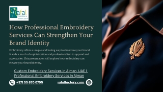 How Professional Embroidery Services Can Strengthen Your Brand Identity