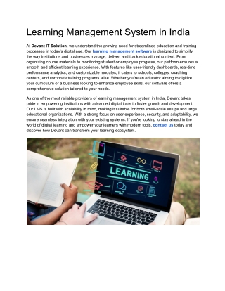 Learning Management System in India