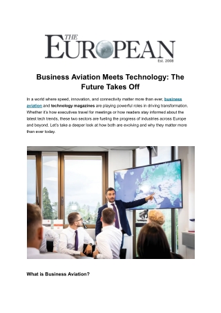 the-european.eu - Business Aviation Meets Technology_ The Future Takes Off