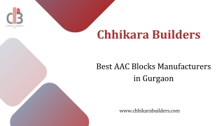 Best AAC Blocks Manufacturers in Gurgaon