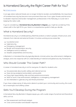 Is Homeland Security the Right Career Path for You