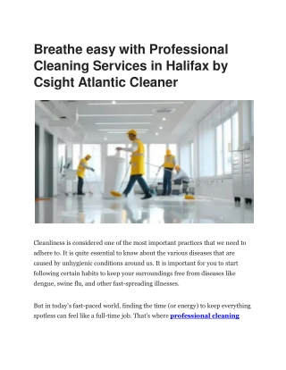 C-Sight Atlantic Cleaners - Professional Cleaning Services in Halifax, NS