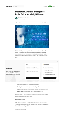 Masters in Artificial Intelligence India Guide for a Bright Future