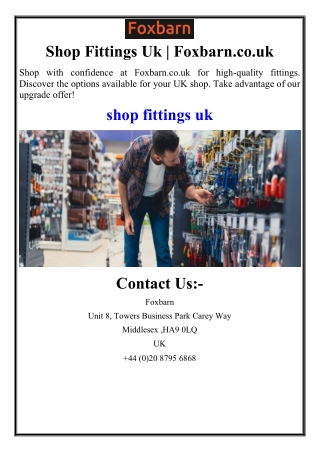 Shop Fittings Uk | Foxbarn.co.uk