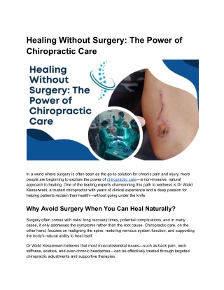 Chiropractic Care for Headaches, Sciatica & More—No Surgery Needed