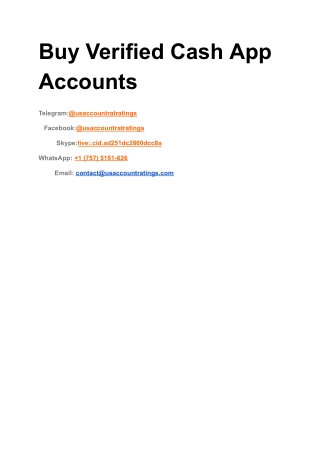 Buy Verified Cash App Accounts