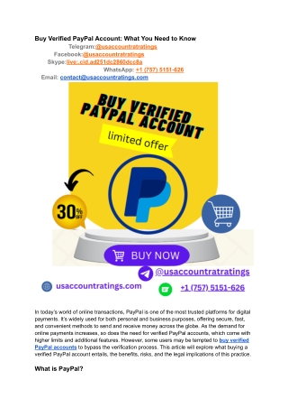 Buy Verified paypal Account