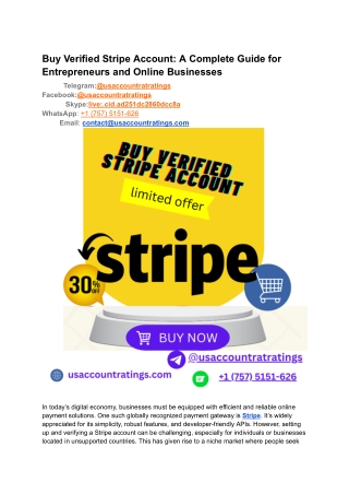 Buy Verified Stripe Account