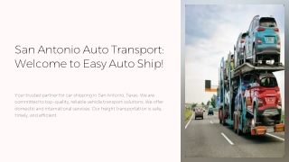 San Antonio Auto Transport