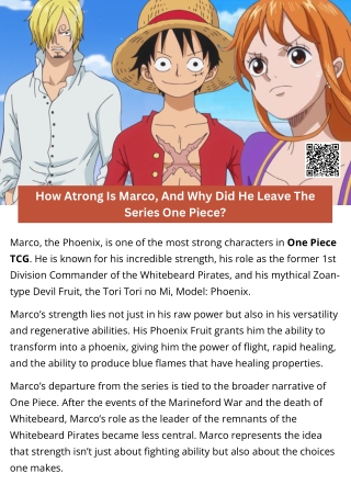 How Atrong Is Marco, And Why Did He Leave The Series One Piece?